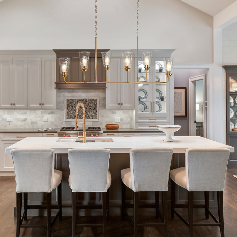 Everly Quinn Christley 6 Light Large Kitchen Island Lighting Wayfair